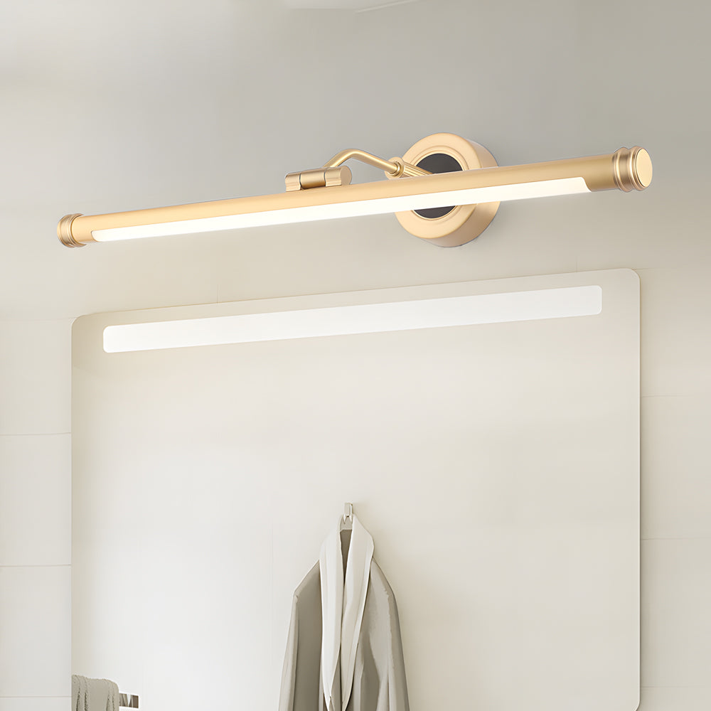 Elegant Linear Gold/Black LED Vanity Light for Bathroom - Vintage Style