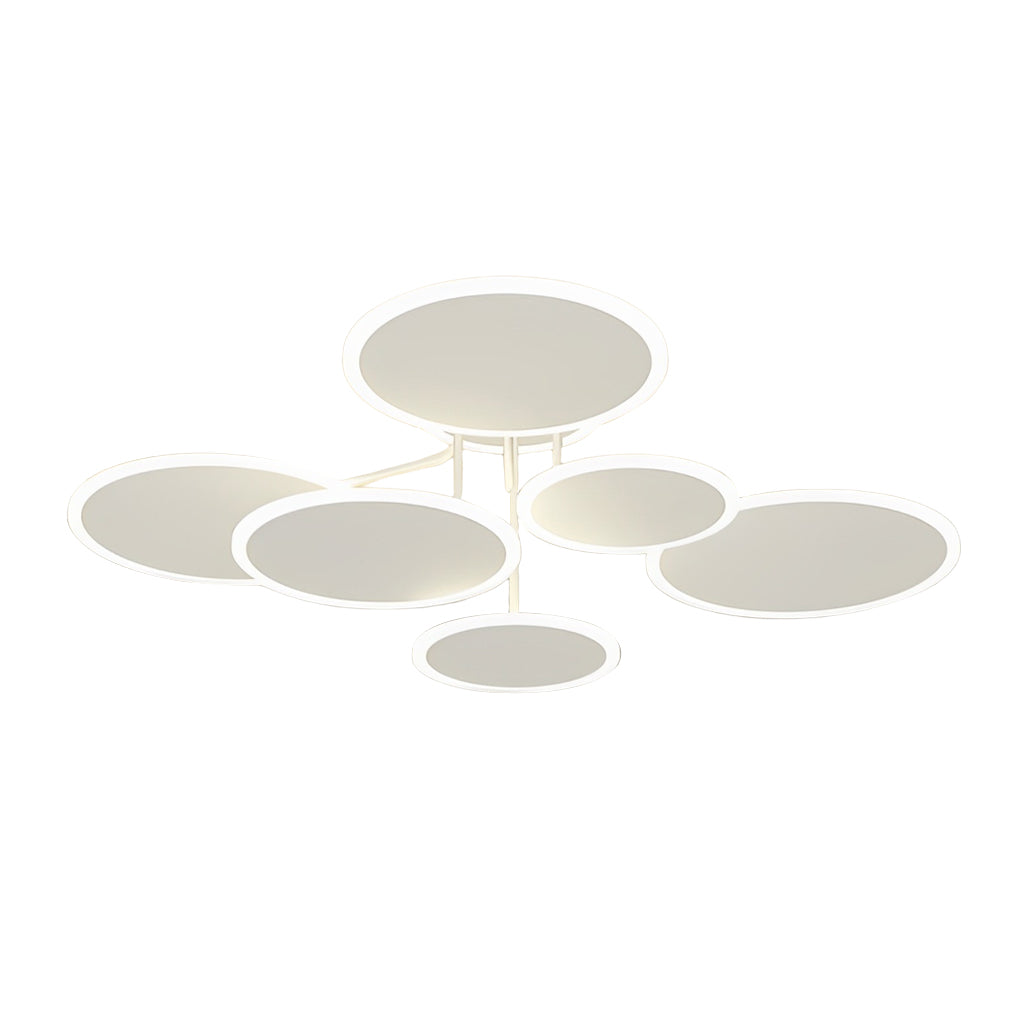 2/3/6 Round Three Step Dimming LED Matte White Nordic Ceiling Lights Fixture