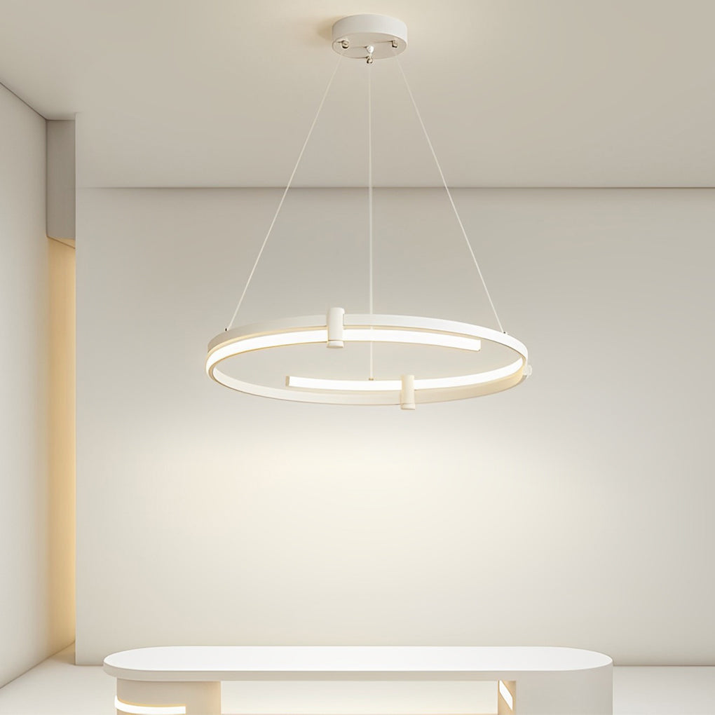 Minimalist Round Stepless Dimming with Remote LED Nordic Chandelier