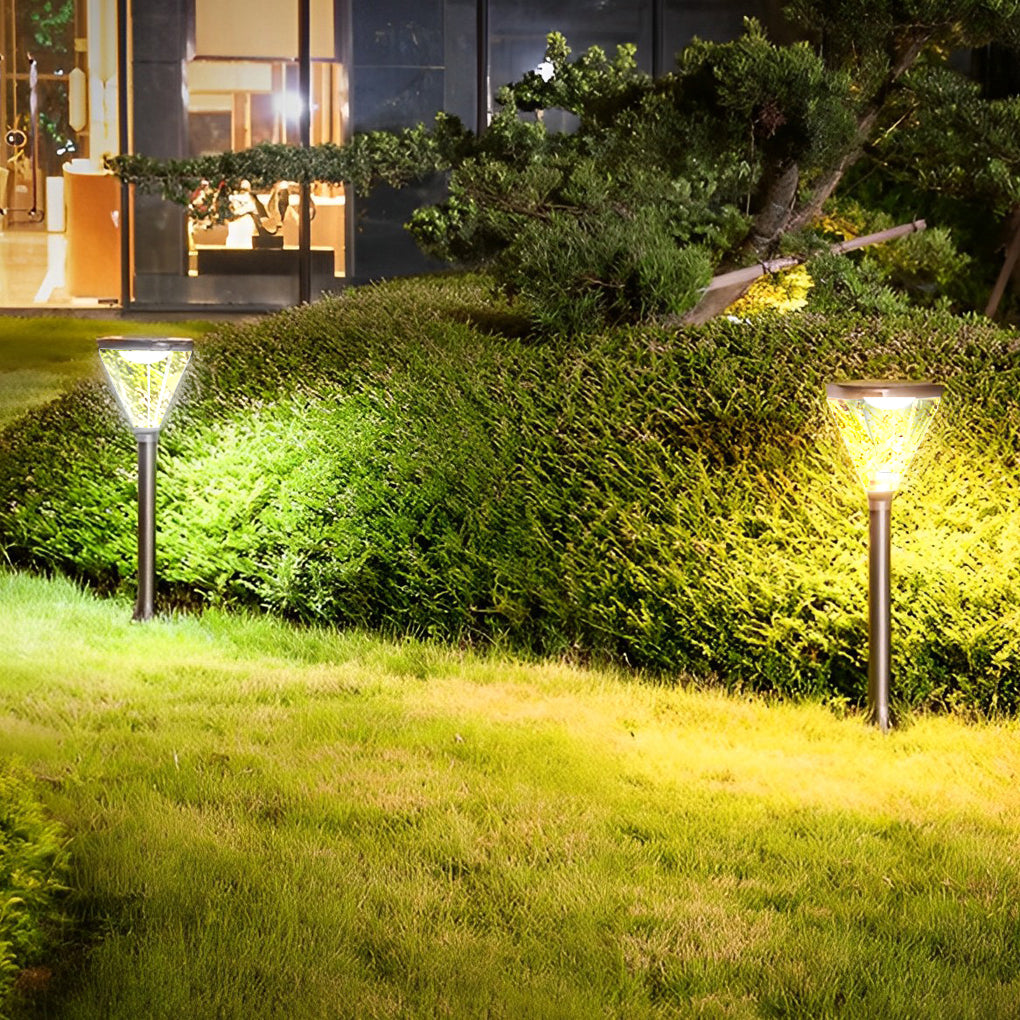 Waterproof Intelligent Light Control Led Black Modern Solar Lawn Lamp