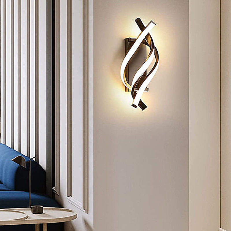 Spiral Minimalist Three Step Dimming LED Modern Wall Lamp Sconces Lighting