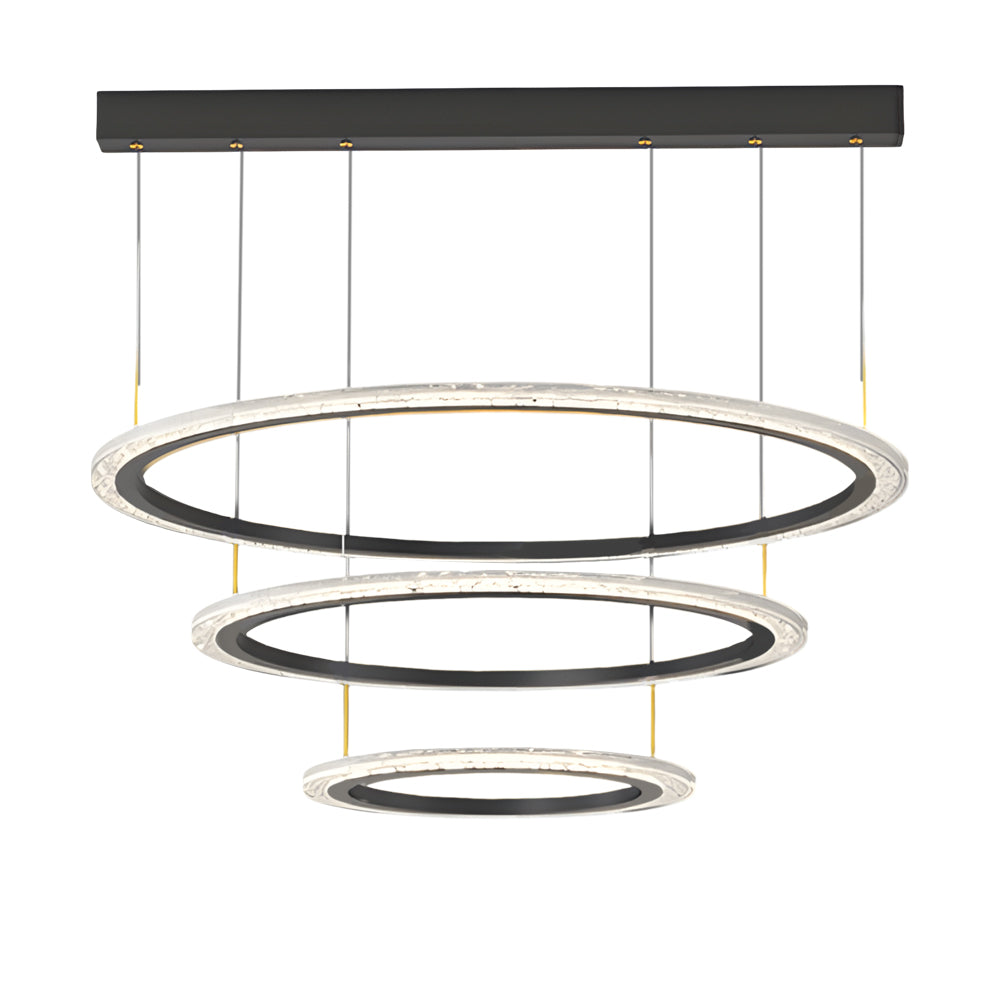 Simple Ring Three Step Dimming Circles Modern Chandelier Hanging Lights