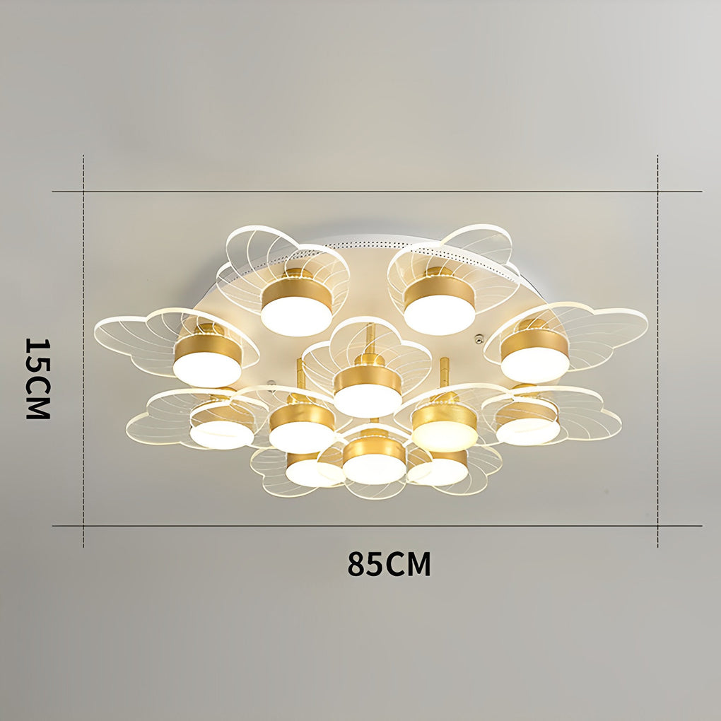 Acrylic Flower Design LED Nordic Ceiling Light Flush Mount Lighting