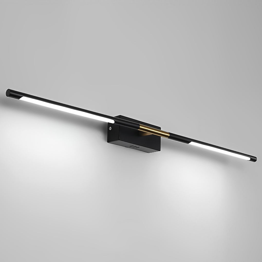 23.6''/39.4'' Black and Gold Linear LED Bathroom Vanity Light Bar