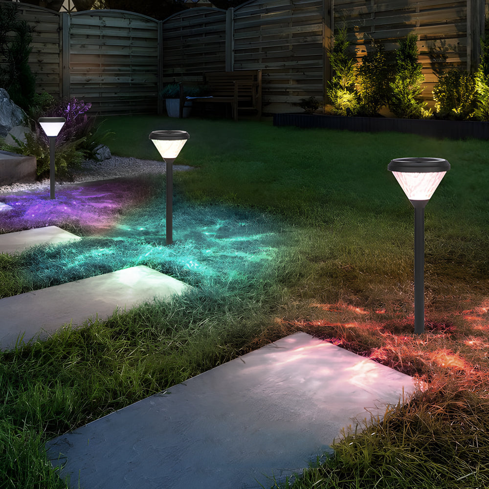 Black 27.6-Inch H Solar LED Path Lights with Stake