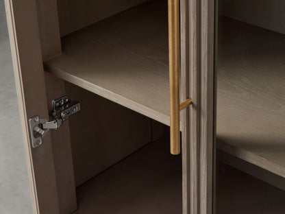 Finnley Glass Cabinet in Liath Smoke