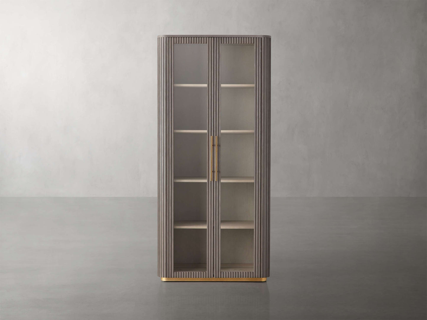 Finnley Glass Cabinet in Liath Smoke