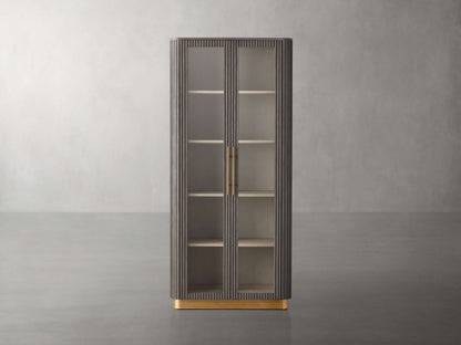 Finnley Glass Cabinet in Liath Smoke