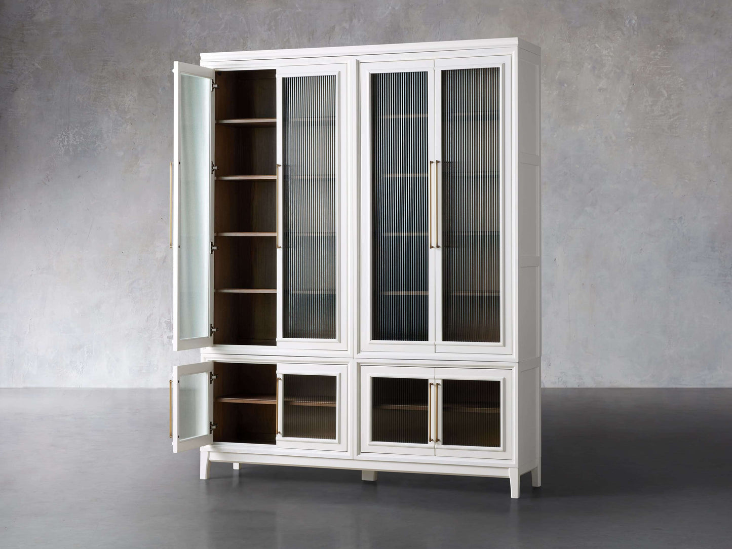 Rowan Modular Stacked Glass Cabinet