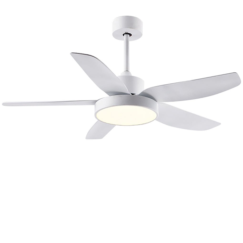 46 Inch LED 6-Speed Downrod Ceiling Fan Lights with Remote and 5 Quiet Reversible Blades