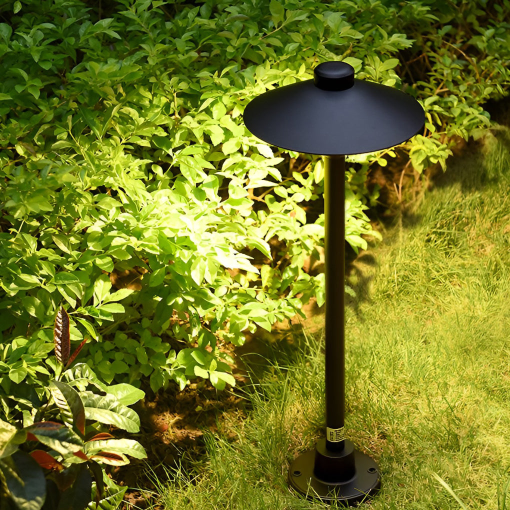 Mushroom Shaped Waterproof 7W LED Black Modern Outdoor Path Lights