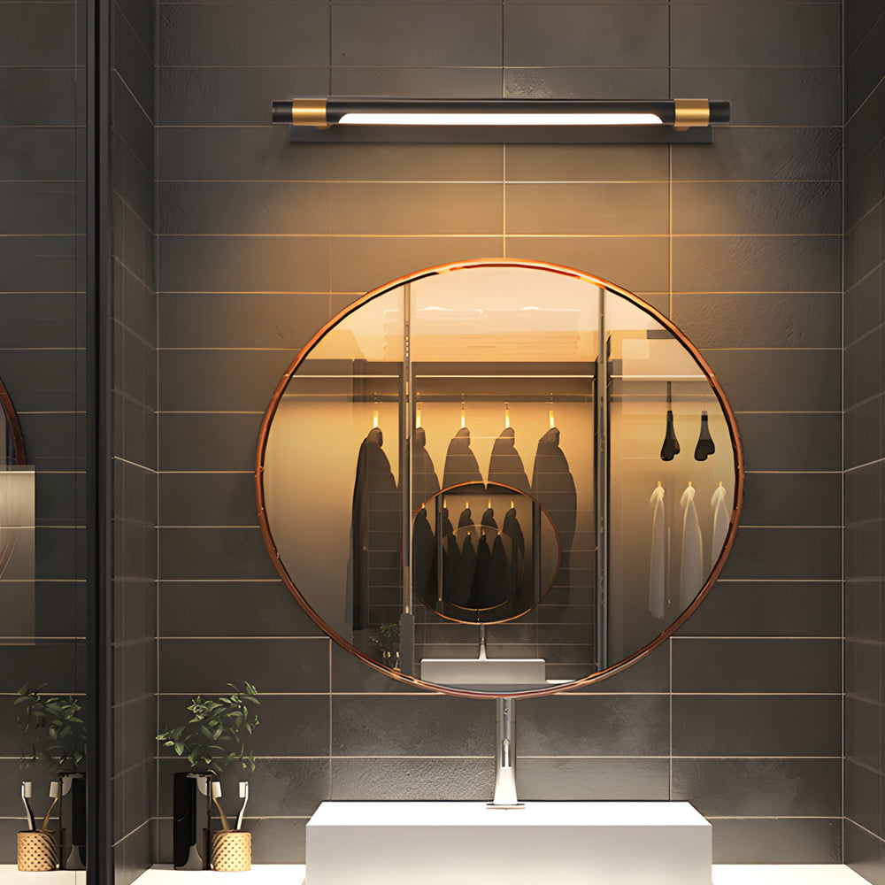 120° Rotatable Flush-Mount Bathroom Vanity Light with Linear Bar and Elegant Finishes