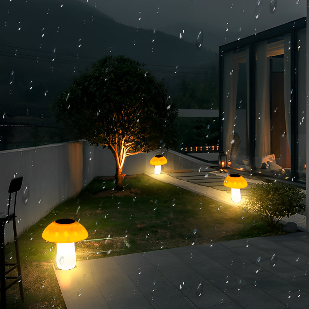 Mushroom Waterproof LED Intelligent Light-controlled Solar Lawn Lights