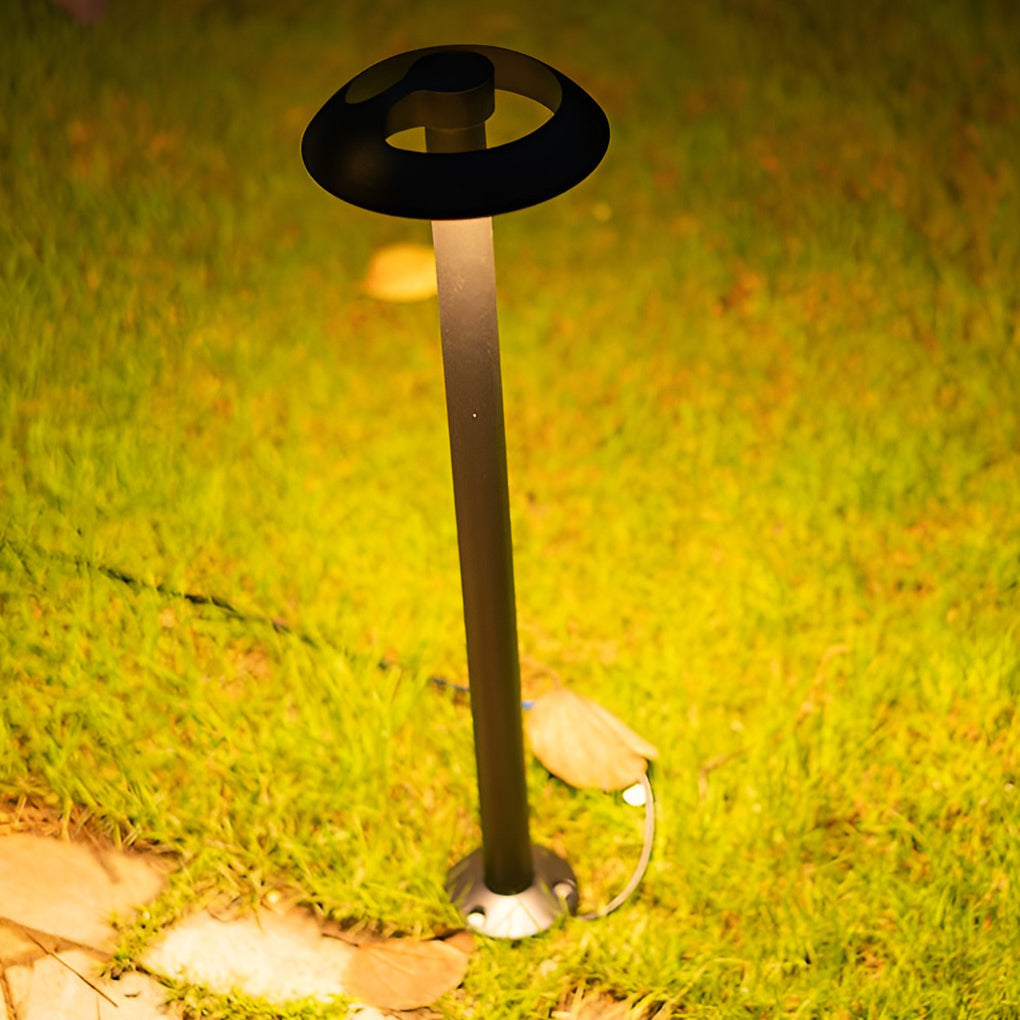 Mushroom Shaped LED Waterproof Black Modern Outdoor Lawn Light Path Lights