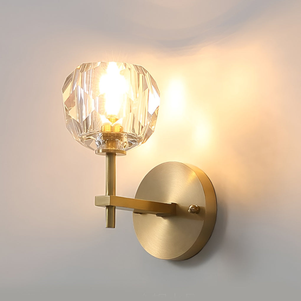 [Clearance Sale] Ball-shaped LED Crystal Gold Postmodern Plug in Sconce Lighting Wall Lamp