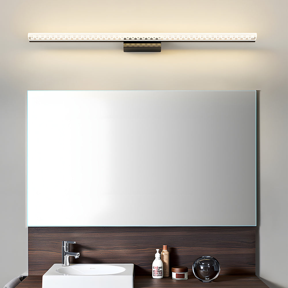 LED Bathroom Vanity Lights with Geometric Acrylic Shade and 3-Step Dimming