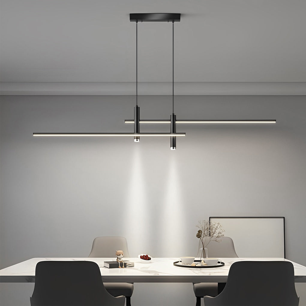 Minimalist Lines 3-Step Dimming Stepless Dimming LED Modern Chandelier