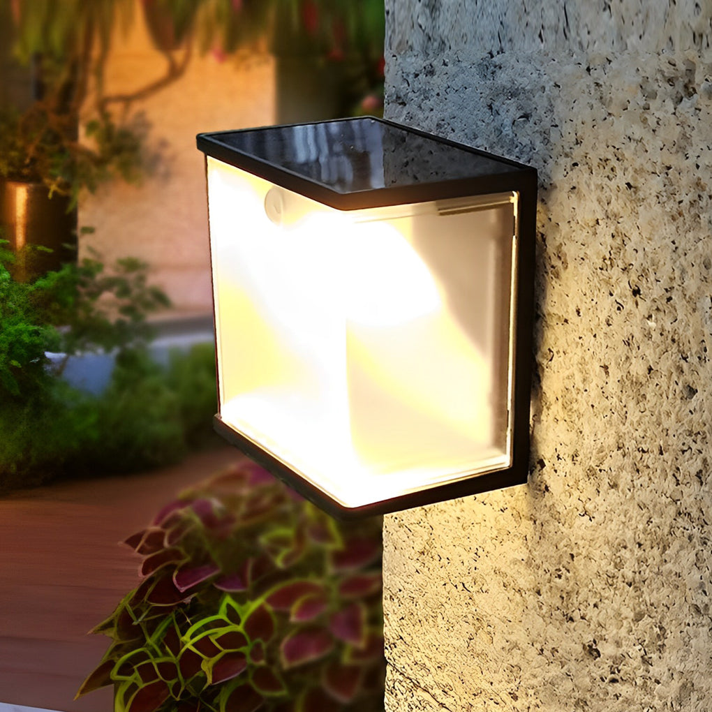 Square Intelligent Motion Sensor LED Waterproof Solar Outdoor Lights