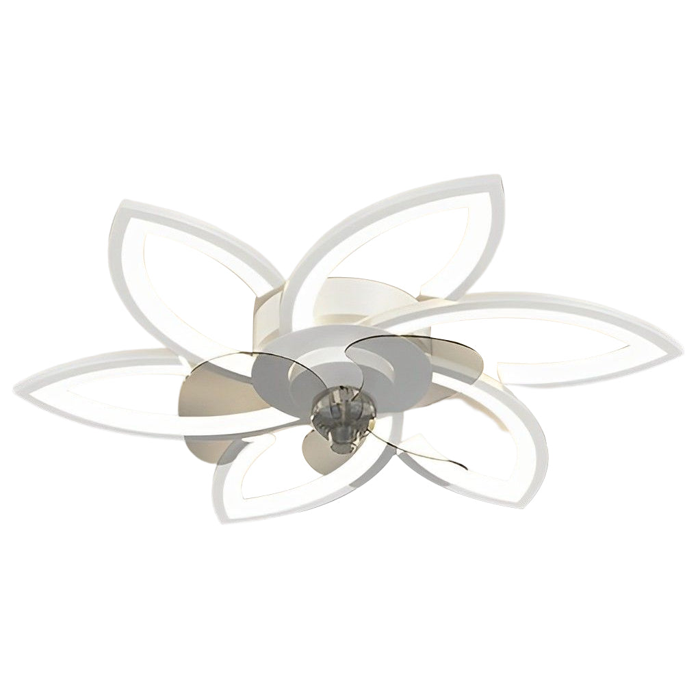 Flower Smart Silent Stepless Dimming LED Modern Ceiling Fan Light