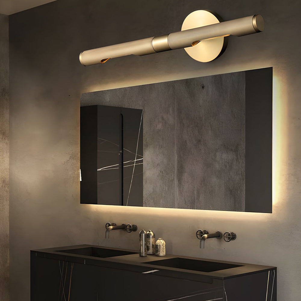 Modern Knurled Texture LED Bathroom Vanity Light Fixture with Swiveling Head