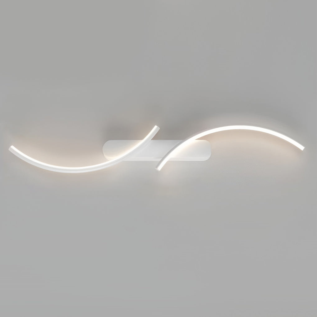 Creative S-shaped LED Three-color Light Modern Wall Sconce Lighting