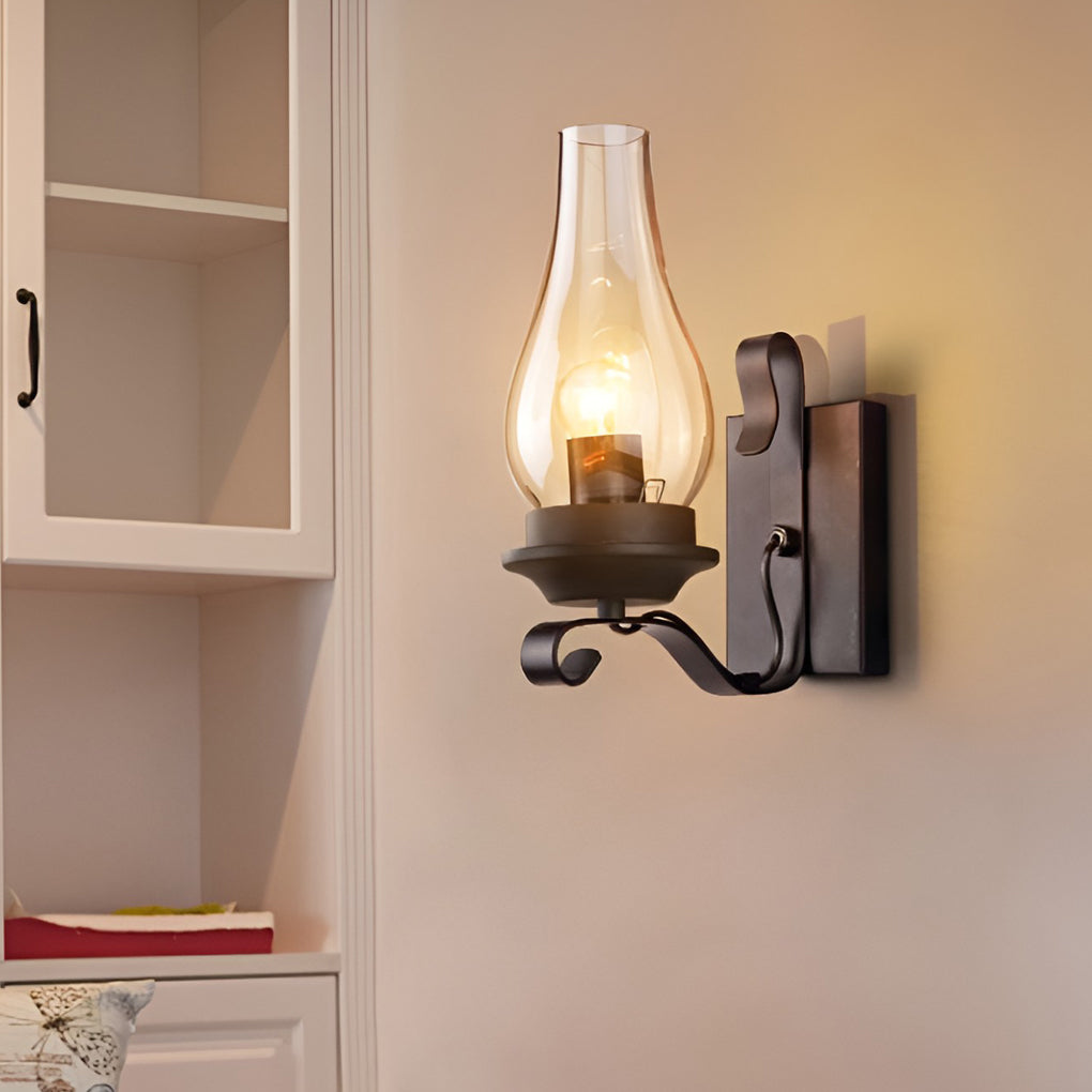 Retro Glass E27 Industrial Wall Lamp Wall Sconces Lighting