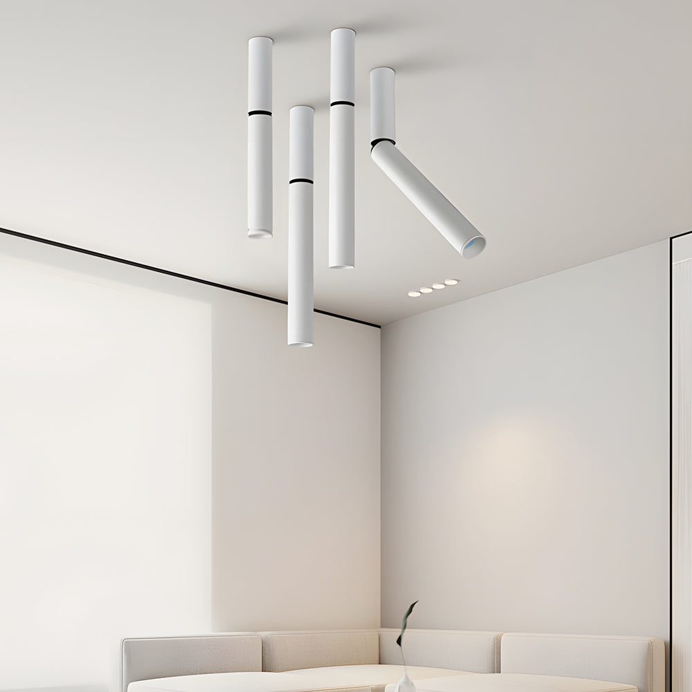 White Adjustable Cylinder Ceiling Spotlights - 1-Light LED 3W