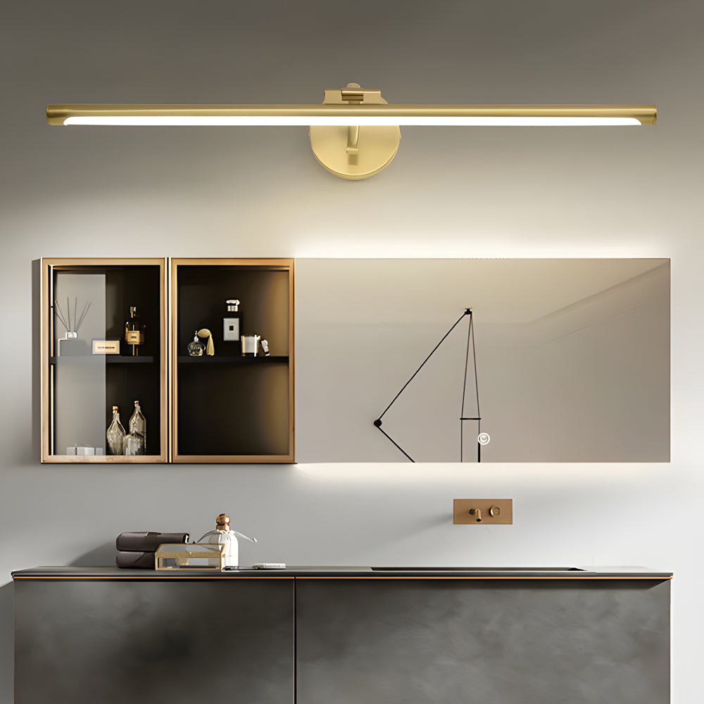 Sleek Rotatable Copper LED Bathroom Vanity Light Over Mirror Bath Bar