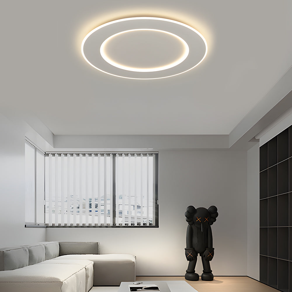 White Dimmable LED Circle Flush Ceiling Light