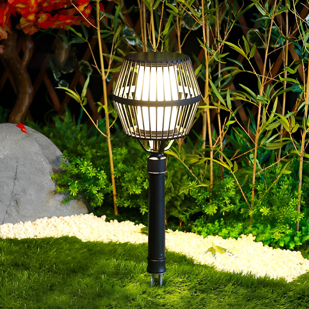 Waterproof Aluminum LED Matte Black Modern Solar Outdoor Lights Lanterns