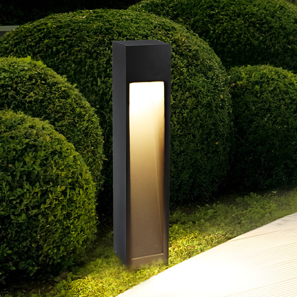 Square 5W LED Waterproof Black Modern Pathway Lights Post Light