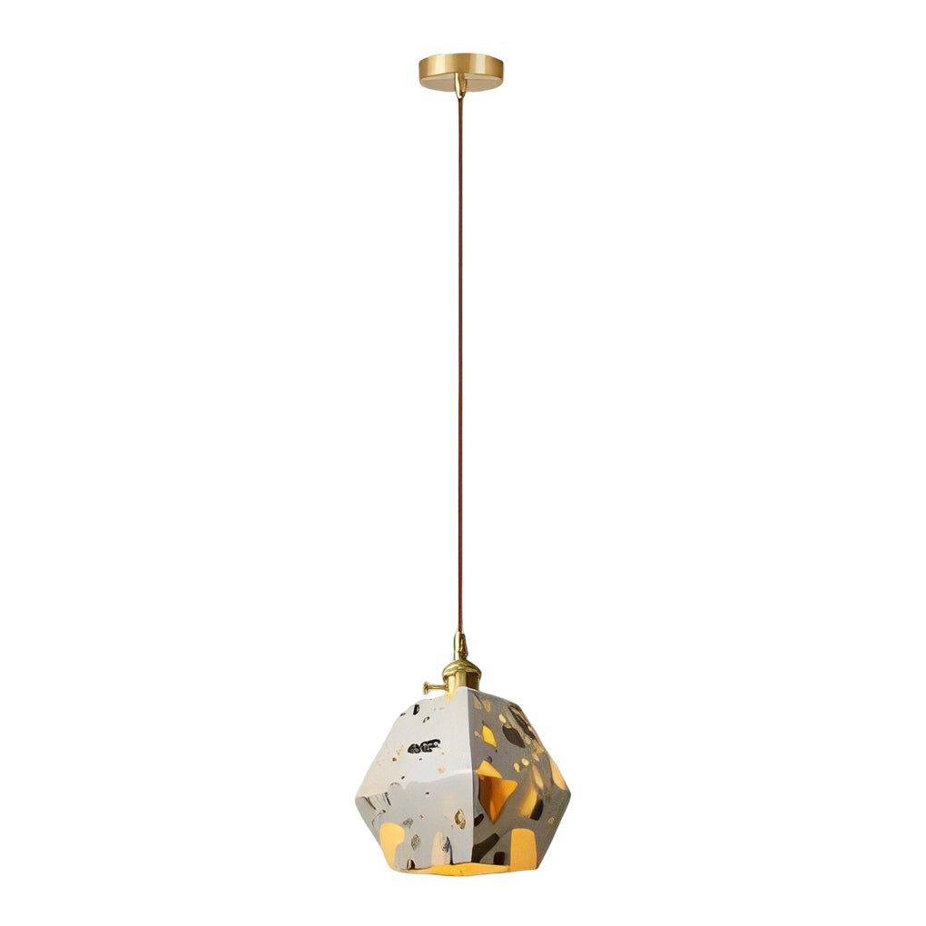 Retro Creative Terrazzo Concrete Eye Protection Nordic LED Chandelier