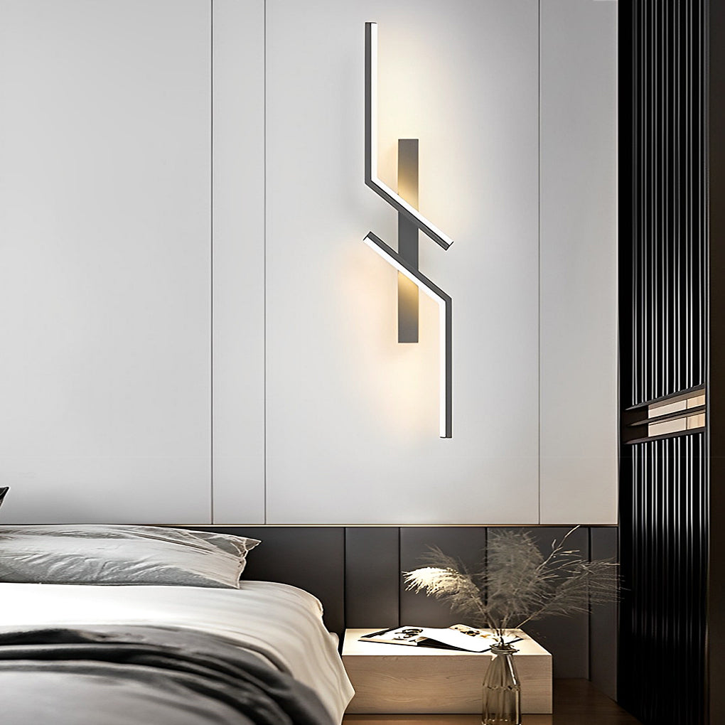 Irregular Symmetrical L Shape Creative LED Minimalist Wall Lamp Sconces Lighting