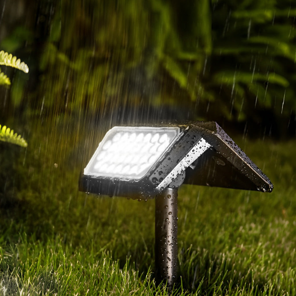 2PCS Waterproof IP65 LED Black Modern Solar Lights Outdoor Lawn Lamp