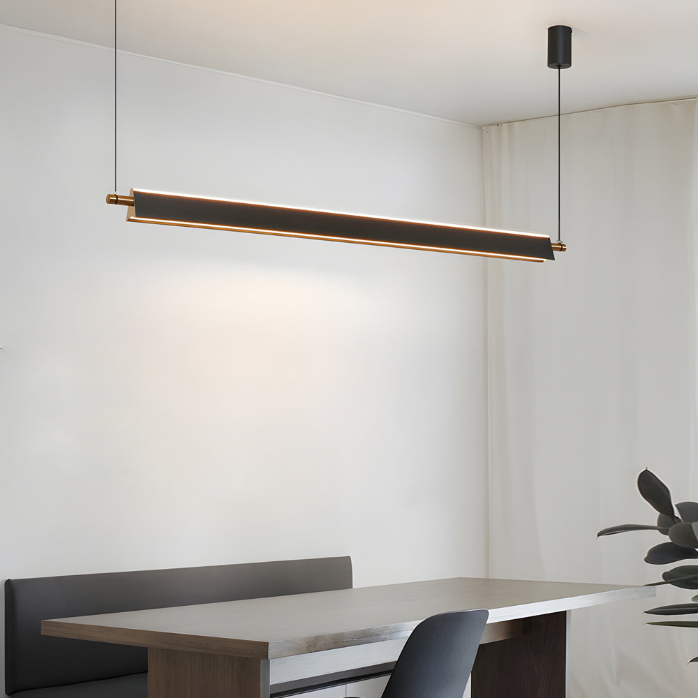 Modern 35.4''/47.2'' Black Aluminum Linear Kitchen Island Light