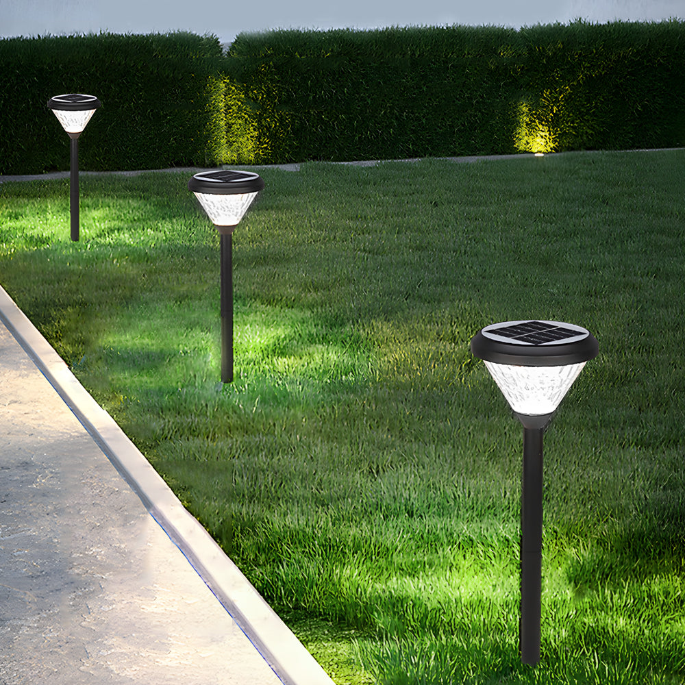 Black 27.6-Inch H Solar LED Path Lights with Stake