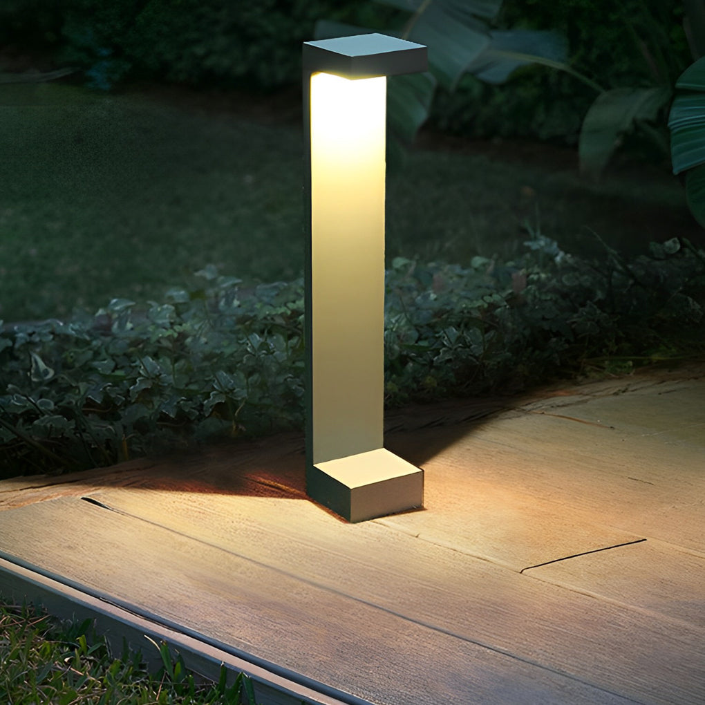 I-Shaped Waterproof Aluminum LED Black Modern Outdoor Pathway Lights