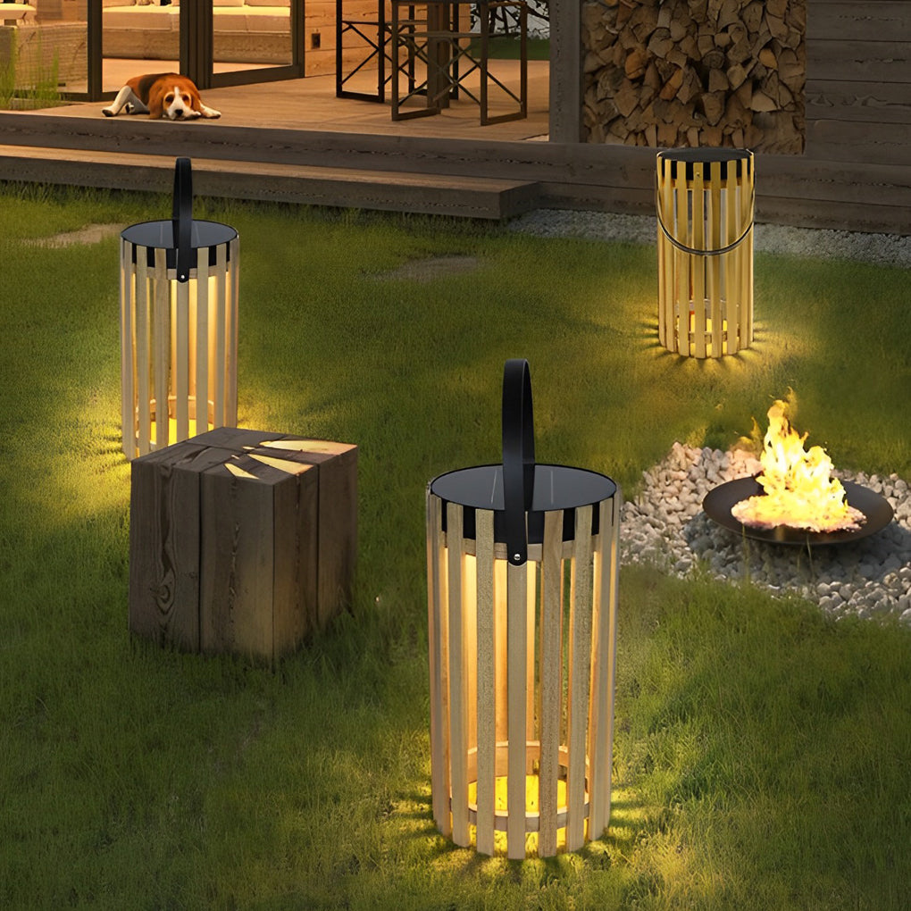 Portable Lantern Design Waterproof LED Modern Solar Outdoor Floor Lamp