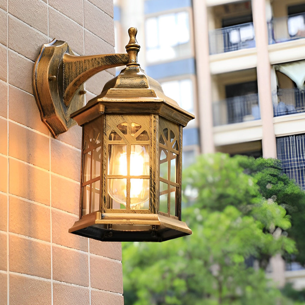 Waterproof Aluminum Alloy Glass LED European Style Outdoor Wall Lights