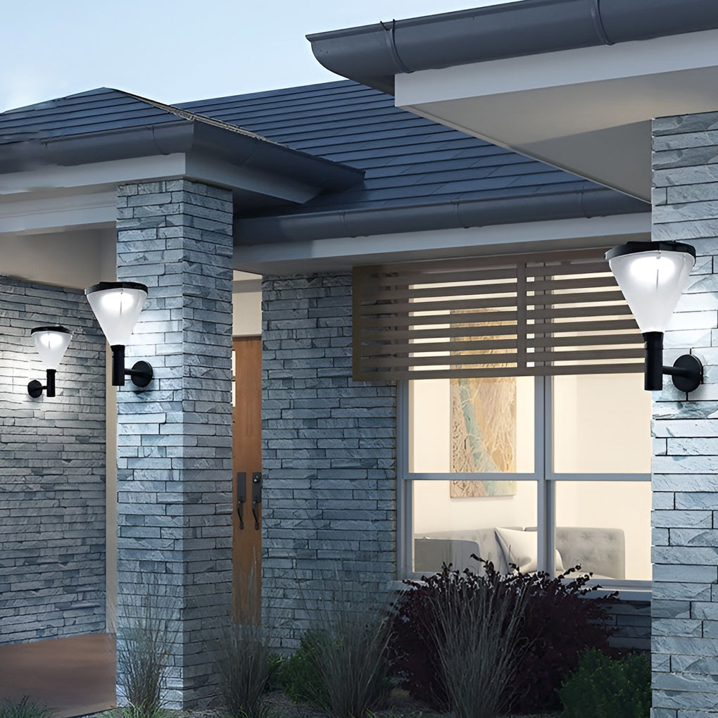 Geometric Waterproof LED Modern Outdoor Plug in Wall Lamp Wall Sconce Lighting