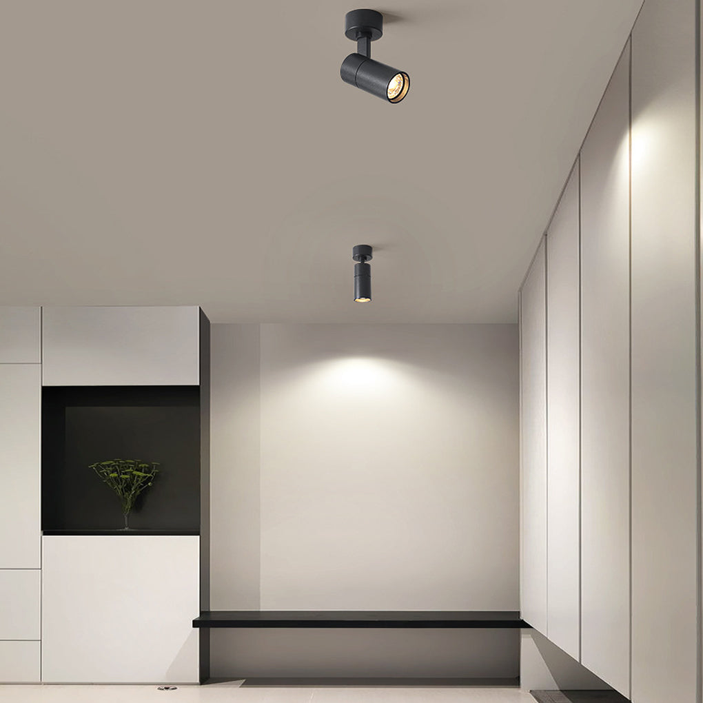 Up and Down Adjustable Round LED Ceiling Mounted Minimalist Spotlight