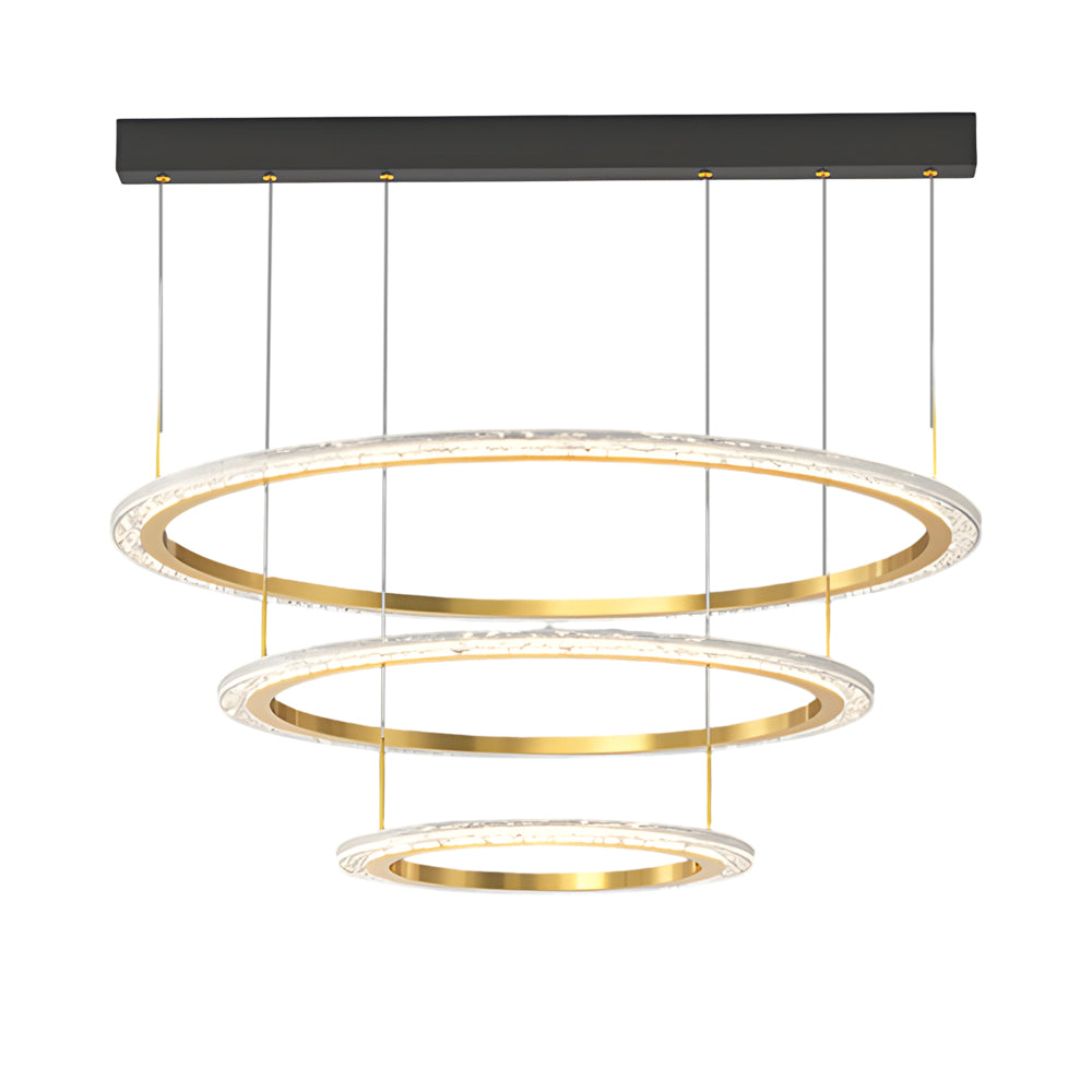 Simple Ring Three Step Dimming Circles Modern Chandelier Hanging Lights