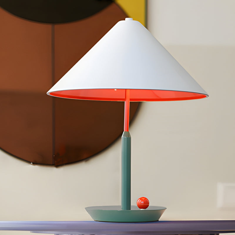 Colorful Metal Triangle Accent Table Lamp