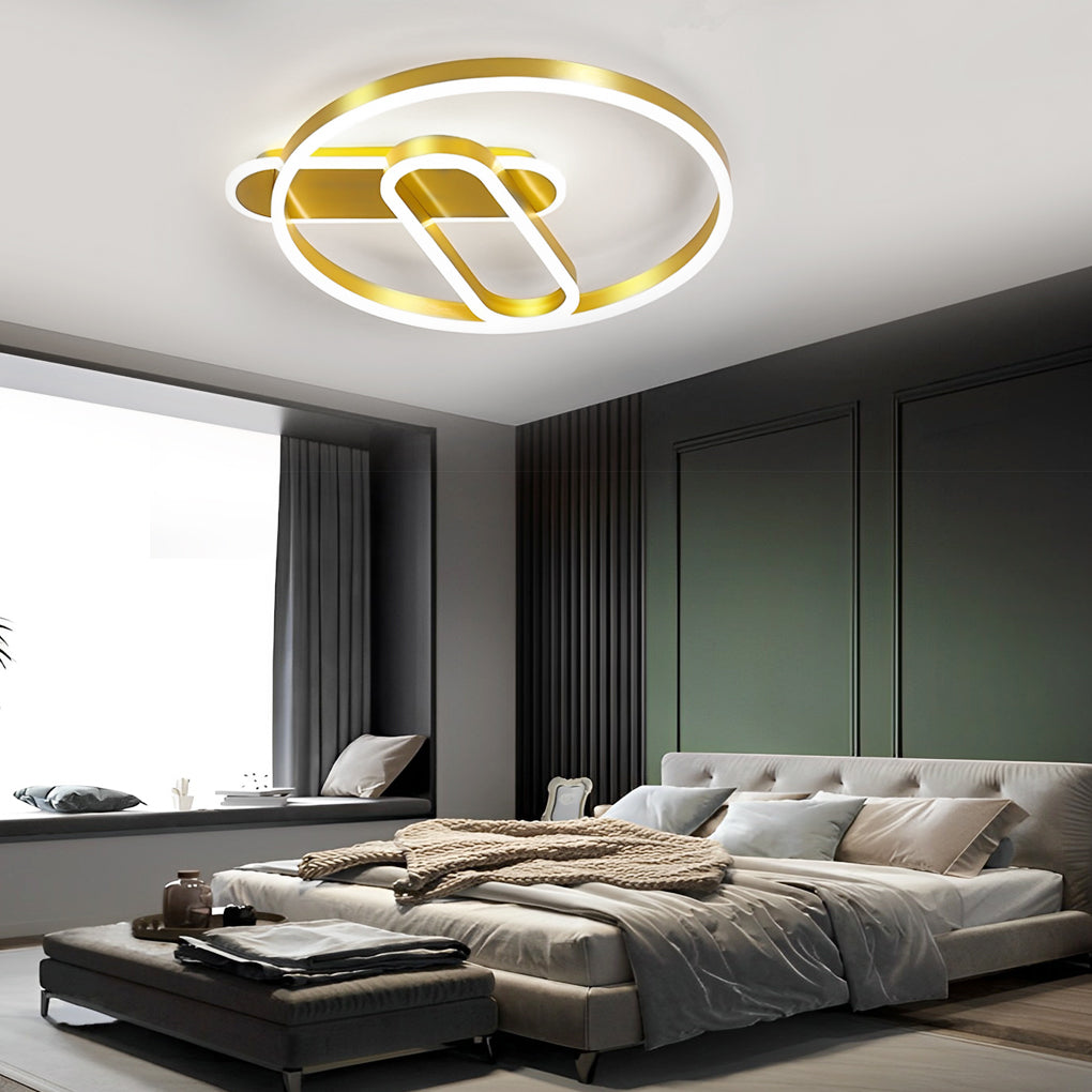 Geometric Circle LED Modern Flush Mount Lighting Ceiling Lights Hanging Light