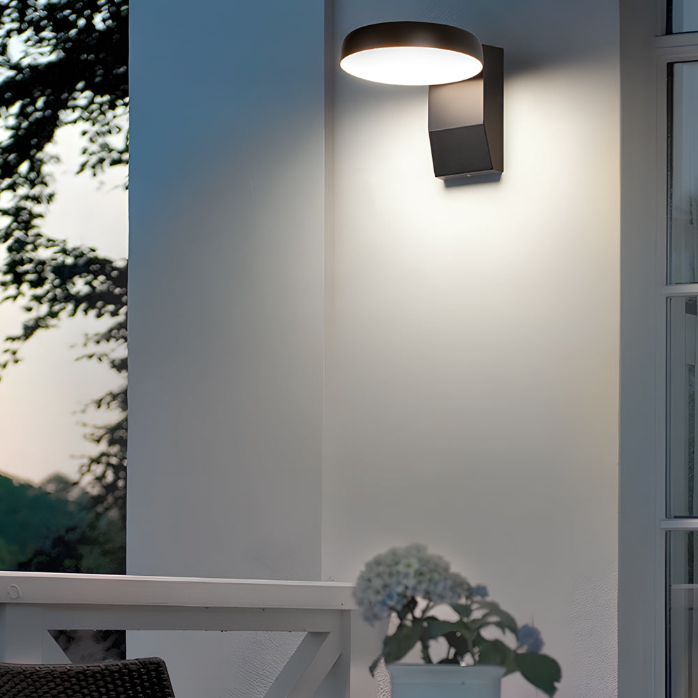 Black Motion Sensor Outdoor Wall Light - Rotatable