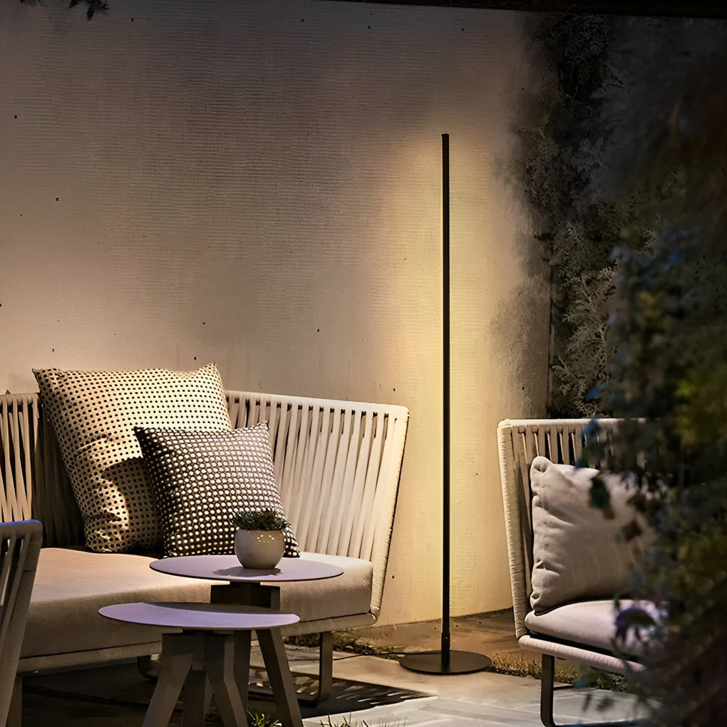 Waterproof Minimalist Outdoor Strip LED Floor Lamp