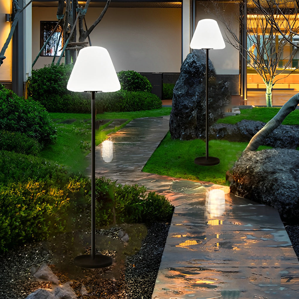 Modern Intelligent LED Metal and Shaded Floor Lamp