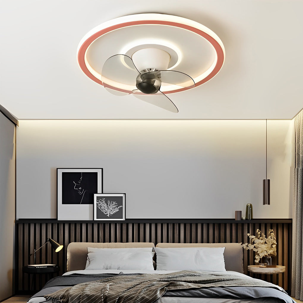 Smart Silent 360° Rotating Dimmable LED Invisible Ceiling Fan Lights