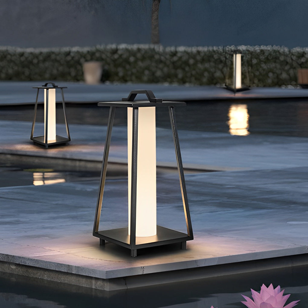 Portable Waterproof LED Removable Black Modern Outdoor Floor Lamp