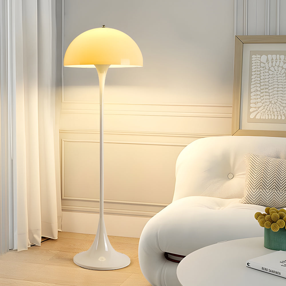 Downlight Modern White Dimmable Mushroom Dome Floor Lamp